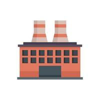 Revewable recycle factory icon flat isolated vector