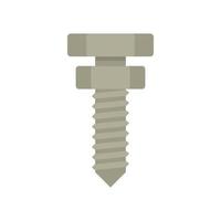 Aircraft repair screw icon flat isolated vector