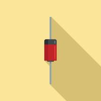 Diode indicator icon flat vector. Led light vector