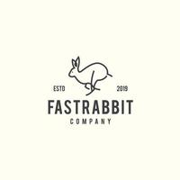 Rabbit Line Logo Design Template Inspiration - Vector