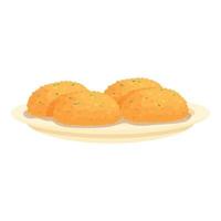 Croquette icon cartoon vector. Fish cuisine vector