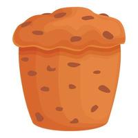 vector de dibujos animados de icono de comida panettone. pastel italiano