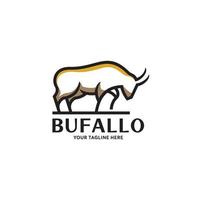 inspiración de plantilla de diseño de logotipo de búfalo - vector