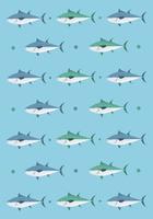 Fresh ocean fish vector wallpaper for graphic design and decorative element