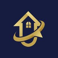 plantilla de diseño de logotipo de foro inmobiliario de lujo vector