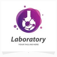 laboratory logo design template vector