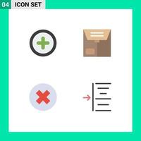 4 Creative Icons Modern Signs and Symbols of basic remove commerce close left Editable Vector Design Elements