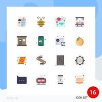 Modern Set of 16 Flat Colors and symbols such as technology project ladybird women gift Editable Pack of Creative Vector Design Elements