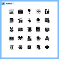 Stock Vector Icon Pack of 25 Line Signs and Symbols for house tool decoration ruler creative Editable Vector Design Elements