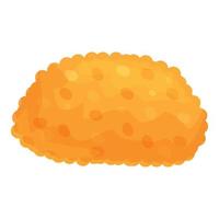 Snack croquette icon cartoon vector. Fried food vector