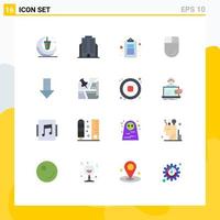 Set of 16 Modern UI Icons Symbols Signs for arrow electronic check devices test Editable Pack of Creative Vector Design Elements