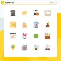 Pack of 16 creative Flat Colors of section golden orange file data Editable Pack of Creative Vector Design Elements