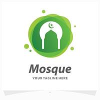 mosque logo design template vector