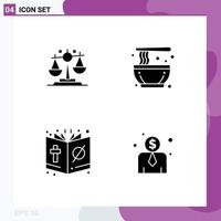 Set of Modern UI Icons Symbols Signs for balance book finance noodle halloween Editable Vector Design Elements
