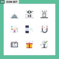 Modern Set of 9 Flat Colors Pictograph of magnet search spa data smoking Editable Vector Design Elements