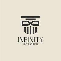 Inspiración en la plantilla de diseño del logotipo de infinity law and firm - vector