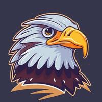 Eagle Head Shield Mascot Gaming Logo Design Vector illustration