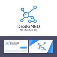 Creative Business Card and Logo template Atom Biochemistry Biology Dna Genetic Vector Illustration