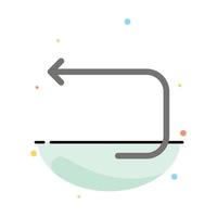 Arrow Loop Loop Arrow Back Abstract Flat Color Icon Template vector