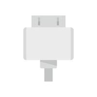 Old tablet adapter icon flat isolated vector