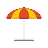 Beach umbrella icon flat isolated vector