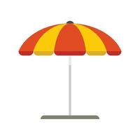 Beach umbrella icon flat isolated vector