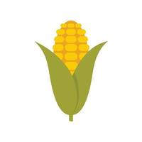 Eco corn icon flat isolated vector