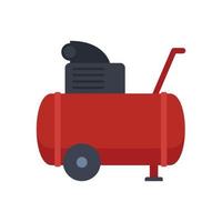 Machine air compressor icon flat isolated vector