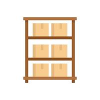 Parcel food storage icon flat isolated vector