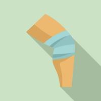 Knee bandage icon flat vector. Injury accident vector