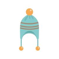 Winter headwear icon flat isolated vector