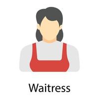 Trendy Waitress Concepts vector