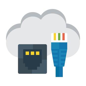 Trendy Cloud Data vector