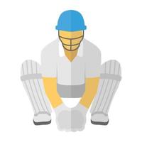 conceptos de wicketkeeper de moda vector