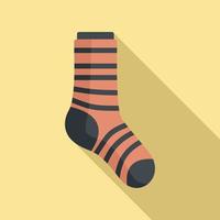 Sock icon flat vector. Cotton design vector