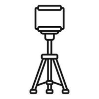 Smartphone tripod icon outline vector. Mobile camera stand vector