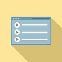 App playlist icon flat vector. Song list vector