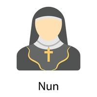 Trendy Nun Concepts vector