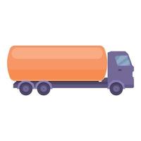 vector de dibujos animados de icono de camión cisterna químico. camión de gasolina