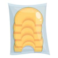 Mango vacuum bag icon cartoon vector. Plastic pack vector