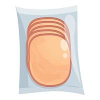 Meat pack icon cartoon vector. Plastic pack vector