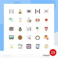 25 Creative Icons Modern Signs and Symbols of eye love consumption honeymoon film Editable Vector Design Elements