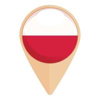 Poland location icon cartoon vector. Travel culture vector