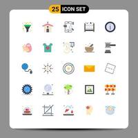 Set of 25 Modern UI Icons Symbols Signs for info cradle search bad configuration Editable Vector Design Elements