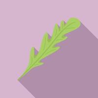 Rucola icon flat vector. Arugula salad vector
