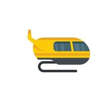 Winter air taxi icon flat isolated vector