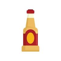 Condiment bottle icon flat isolated vector