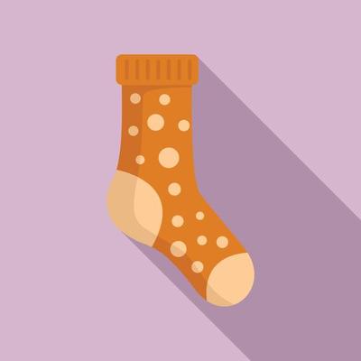 Hosiery icon flat vector. Winter sock
