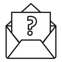 Mail request icon outline vector. Online form vector