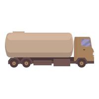 Tank icon cartoon vector. Tanker truck vector